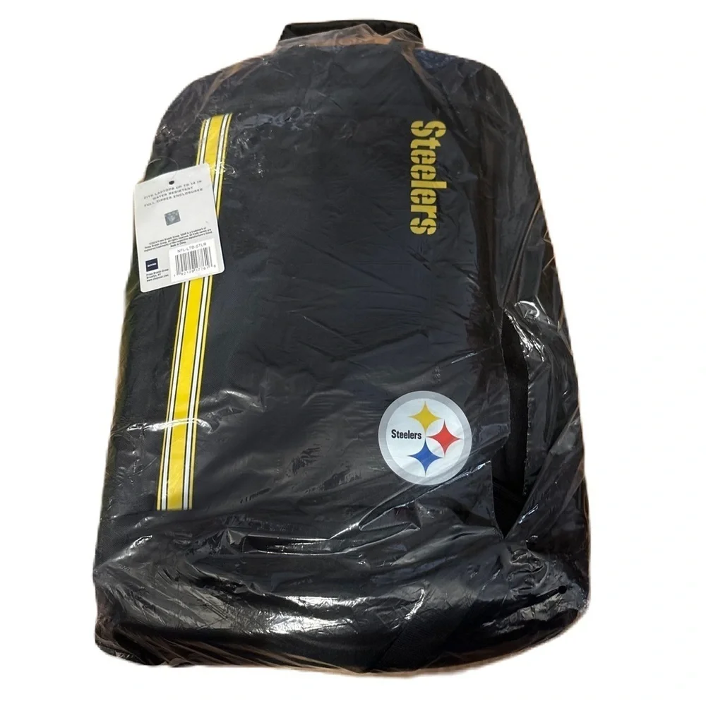 Pittsburgh Steelers Black Backpack Laptop Bag NEW Black Gold Yellow NFL Football